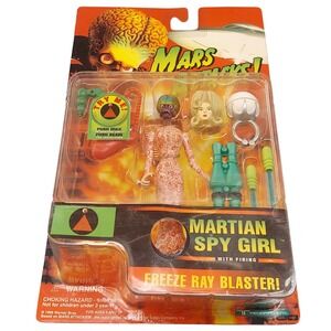 Mars Attacks Martian Spy Girl Figure Trendmasters 1996 Vintage New Sealed 30692